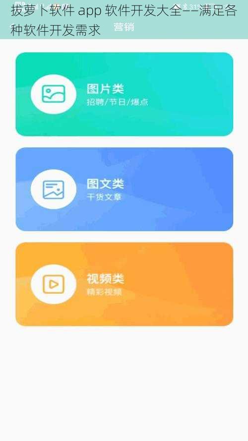 拔萝卜软件 app 软件开发大全——满足各种软件开发需求