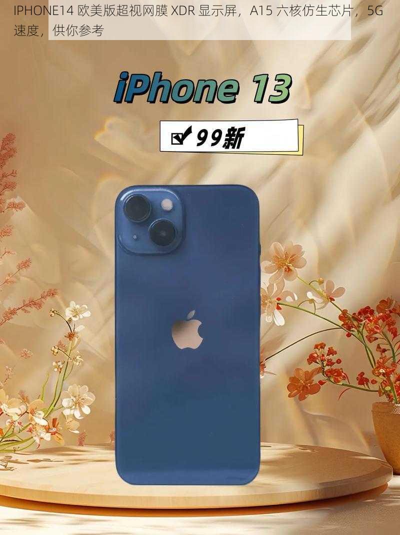 IPHONE14 欧美版超视网膜 XDR 显示屏，A15 六核仿生芯片，5G 速度，供你参考