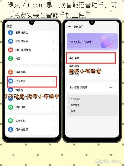 绿茶 701ccm 是一款智能语音助手，可以免费安装在智能手机上使用