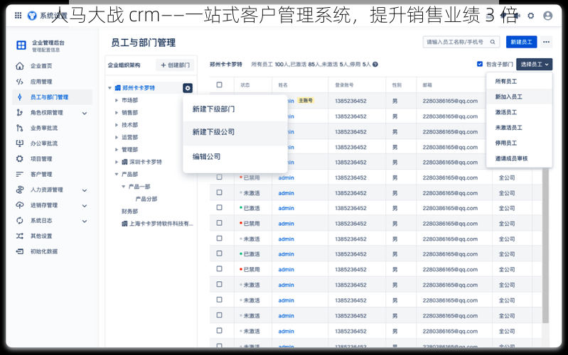 人马大战 crm——一站式客户管理系统，提升销售业绩 3 倍