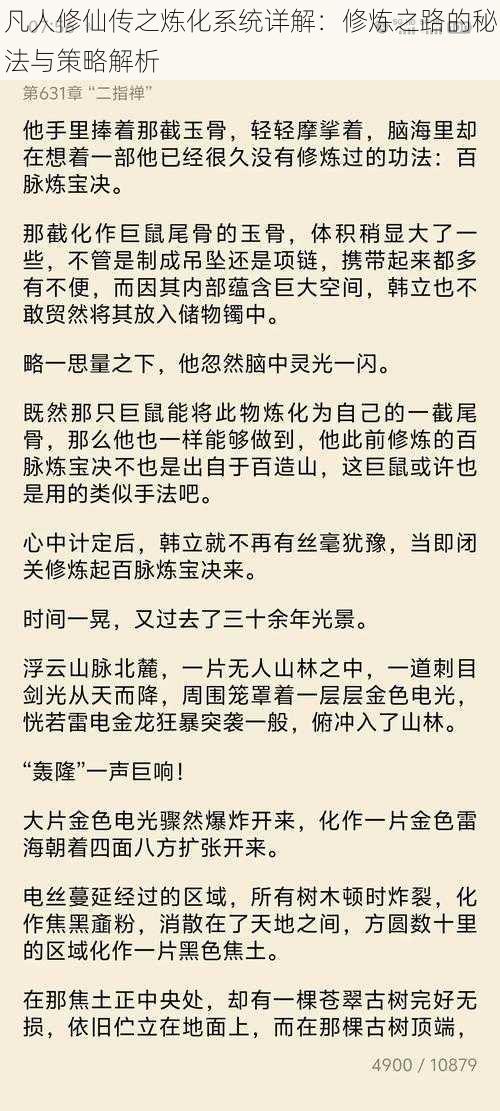 凡人修仙传之炼化系统详解：修炼之路的秘法与策略解析