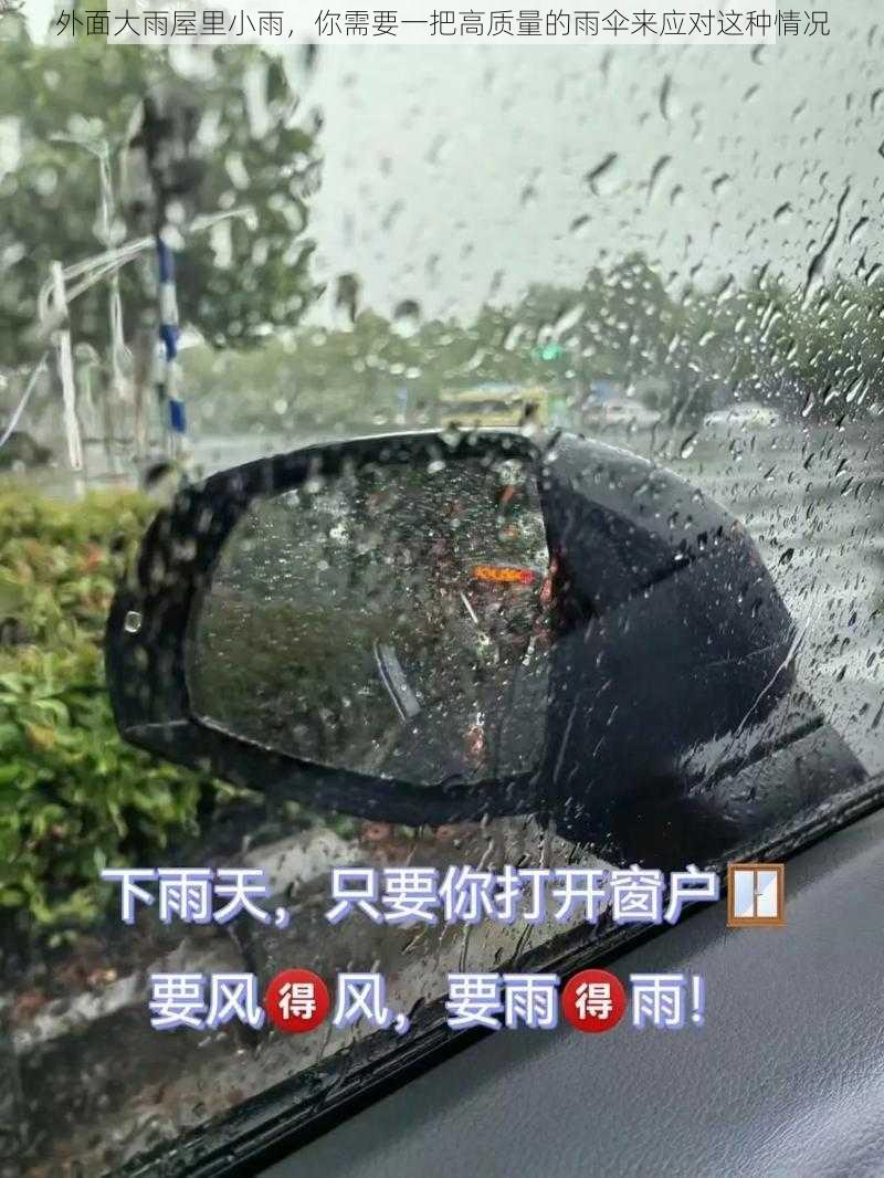 外面大雨屋里小雨，你需要一把高质量的雨伞来应对这种情况