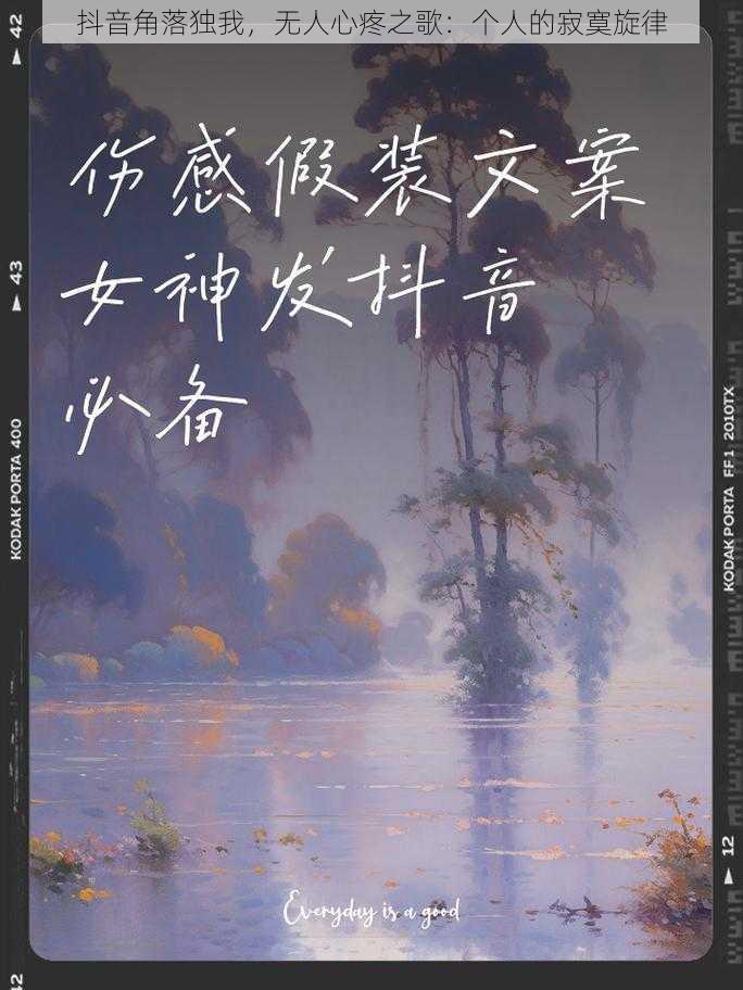 抖音角落独我，无人心疼之歌：个人的寂寞旋律